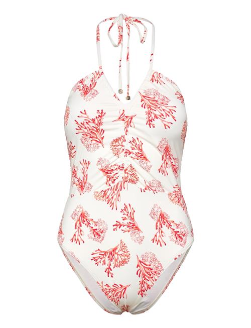 Misty Ruched Halterneck Swimsuit Malina White