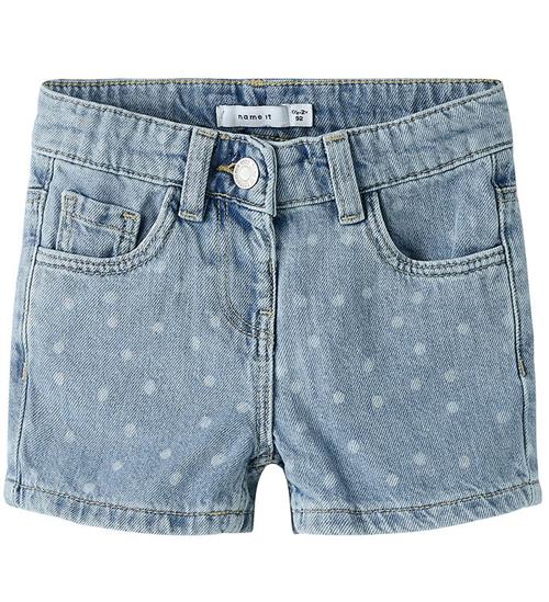 Name It Shorts - NmfRose - Light Blue Denim/Dots