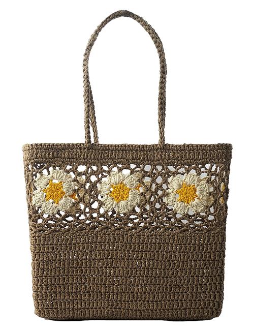 Flower Crochet Basket Sand Ceannis Beige
