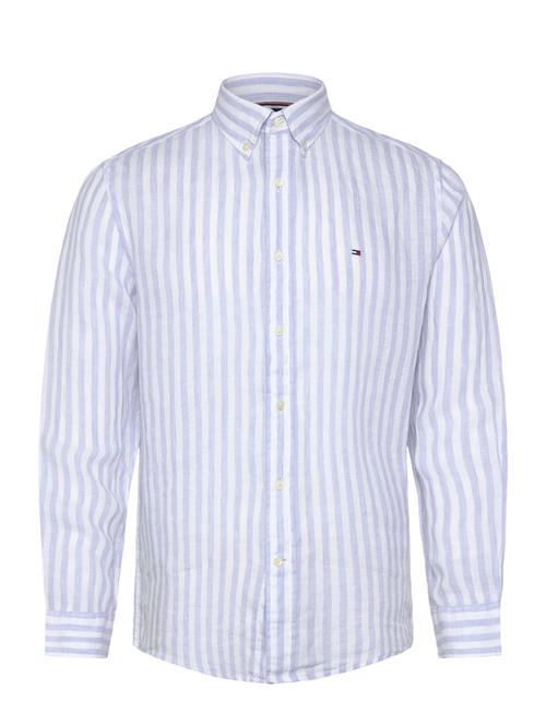 Linen Essential Stripe Rf Shirt Tommy Hilfiger Blue