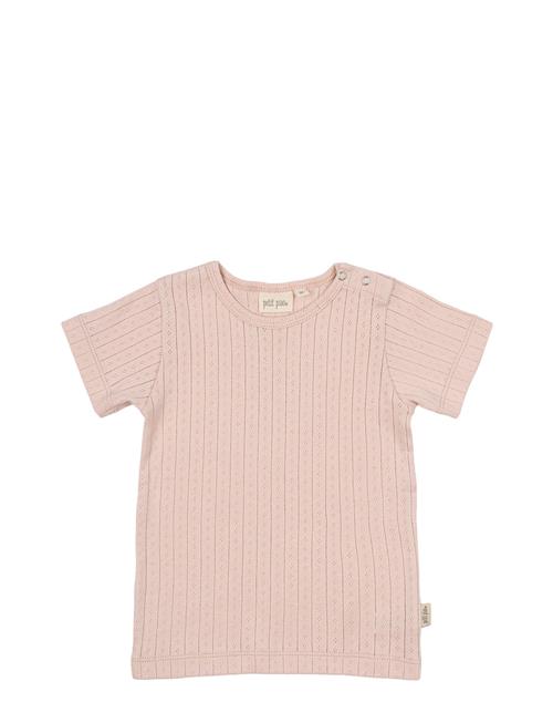 T-Shirt S/S Pointelle Petit Piao Pink