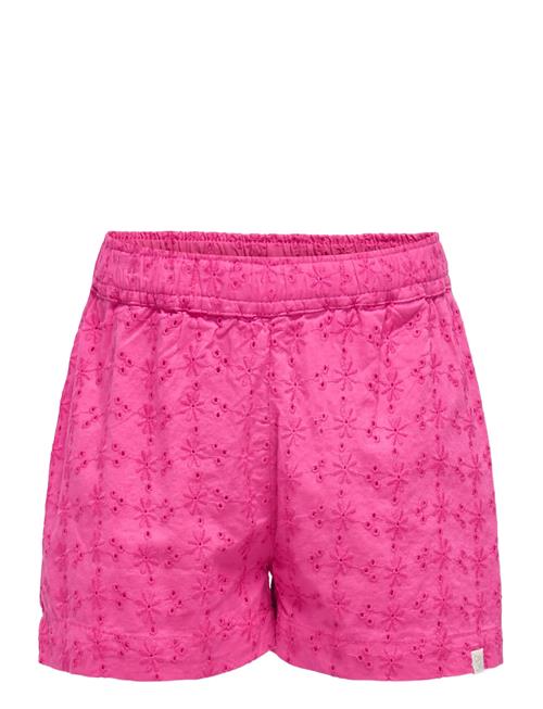 Kmgmargot Life Embroidery Shorts Wvn Kids Only Pink