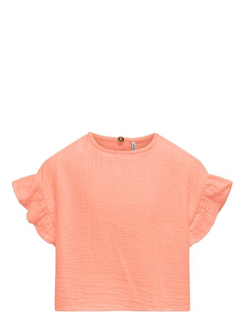 Kogthyra Life S/S Capsleeve Top Wvn Kids Only Coral