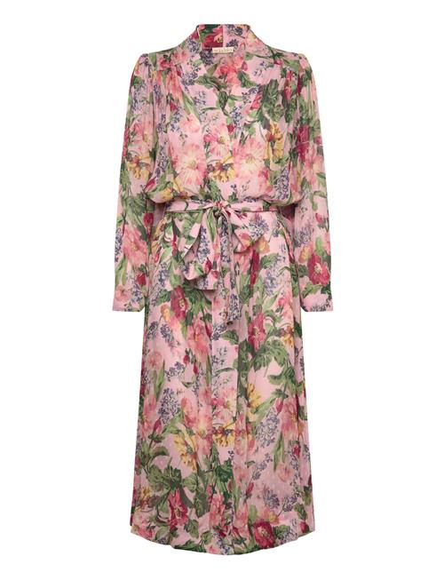 Dotted Georgette Kaftan By Ti Mo Pink