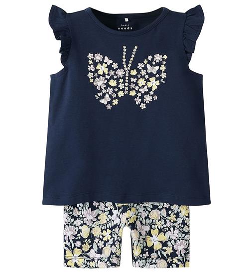 Name It Shortssæt - Cykelshorts/Top - NmfVayana - Navy Blazer