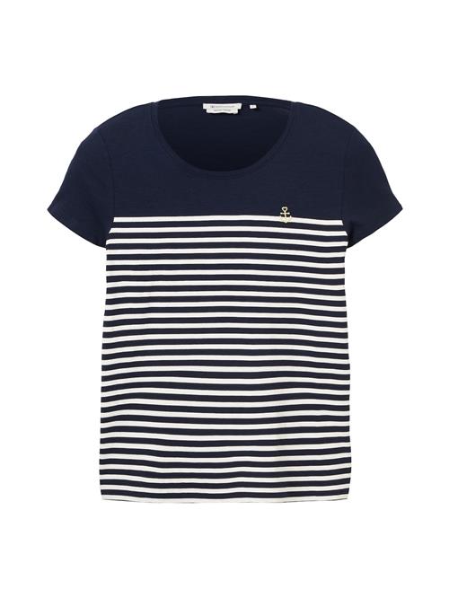 TOM TAILOR DENIM Shirts  navy / hvid