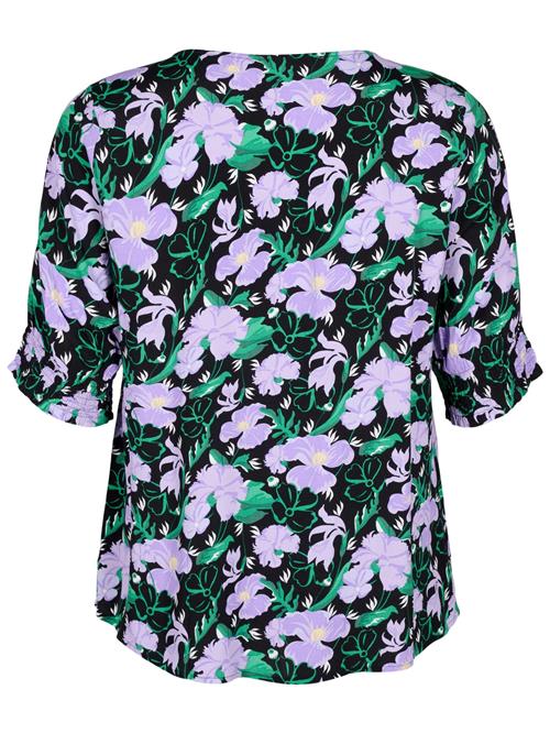 Zizzi Bluse  blandingsfarvet / sort