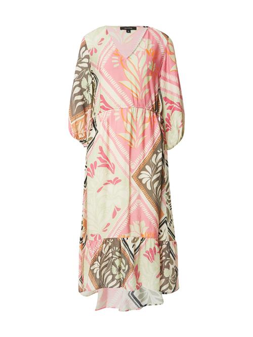 COMMA Kjole  beige / grøn / orange / pink