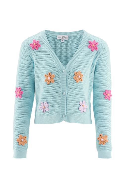 Se happy girls Cardigan  lyseblå / orange / hindbær / lys pink ved About You