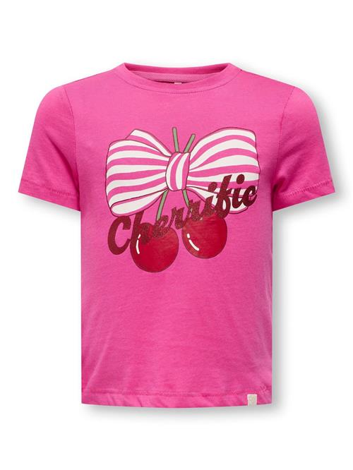 Only Mini Bluser & t-shirts 'KMGCandy'  fuchsia / rød / hvid