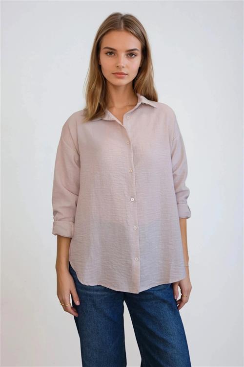 Lilly Skjorte - Sand - L - TeeShoppen