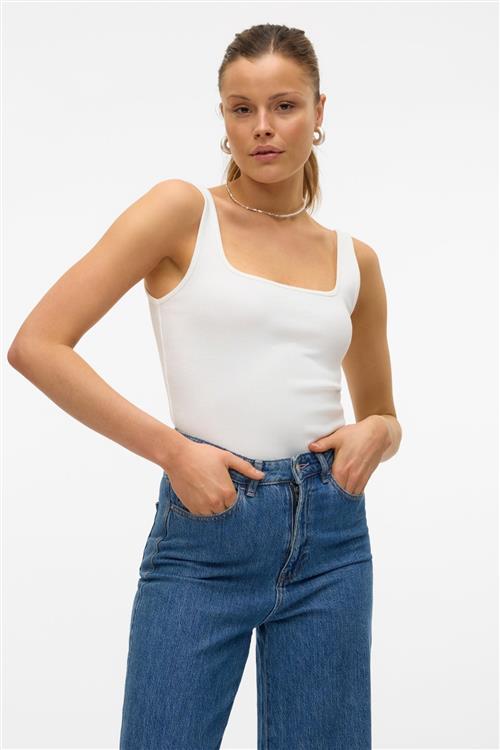 Chloe Short Square Top - Snow White - M - Vero Moda