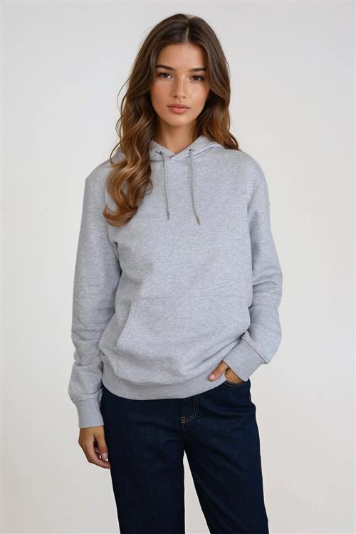 Sweatshirt Hoodie - Askegrå - XL - TeeShoppen