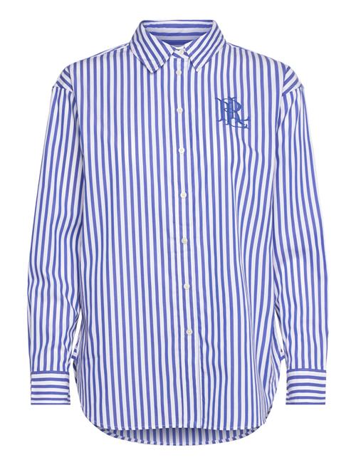 Relaxed Fit Striped Broadcloth Shirt Lauren Ralph Lauren Blue