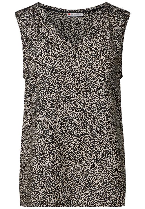 STREET ONE Bluse  creme / sort