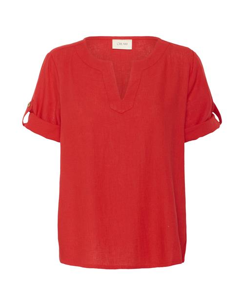 Cream Bluse  knaldrød