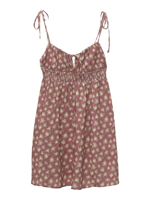 Pull&Bear Sommerkjole  oliven / burgunder / hvid