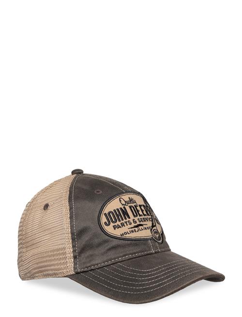 6 Panel Chan & Mesh Unstruct Beige - Grey John Deere American Needle Grey