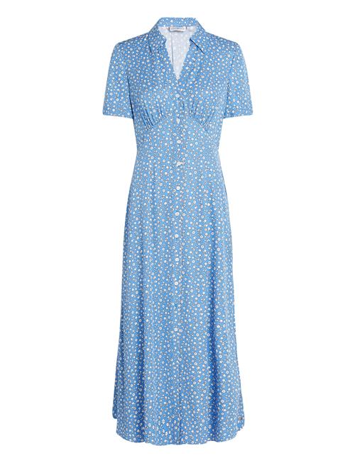 Se Fluid Viscose S/S Shirt Dress Tommy Hilfiger Blue ved Booztlet