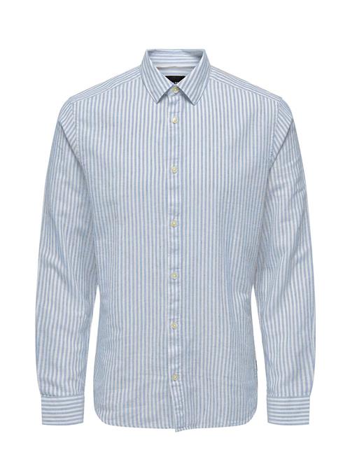 Onscaiden Life Ls Stripe Linen 660 Noos ONLY & SONS Blue