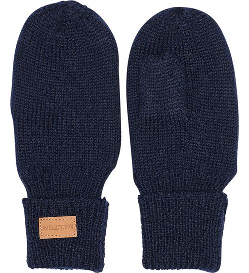 Se Melton Luffer - Strik - Uld - Peacoat Blue ved KidsWorld