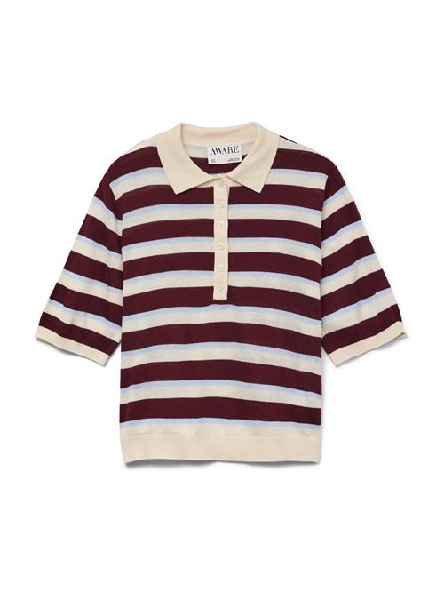 VERO MODA Pullover  creme / lyseblå / vinrød