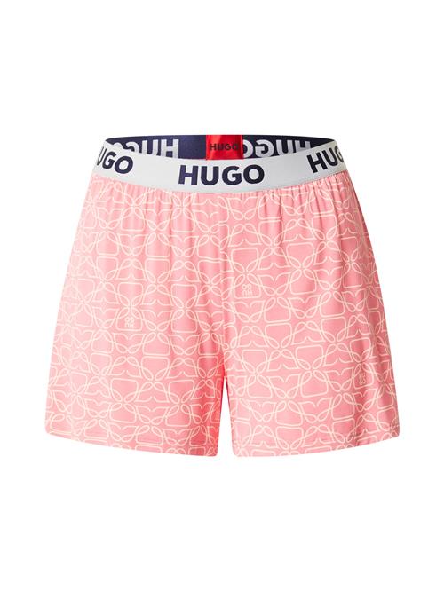 HUGO Pyjamasbukser 'UNITE'  ecru / navy / grå / pastelrød