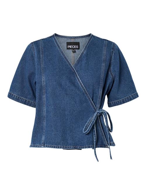 PIECES Bluse 'PCFibbo'  blue denim