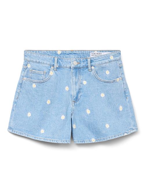 VERO MODA Jeans 'VMTess'  blue denim / gul / hvid