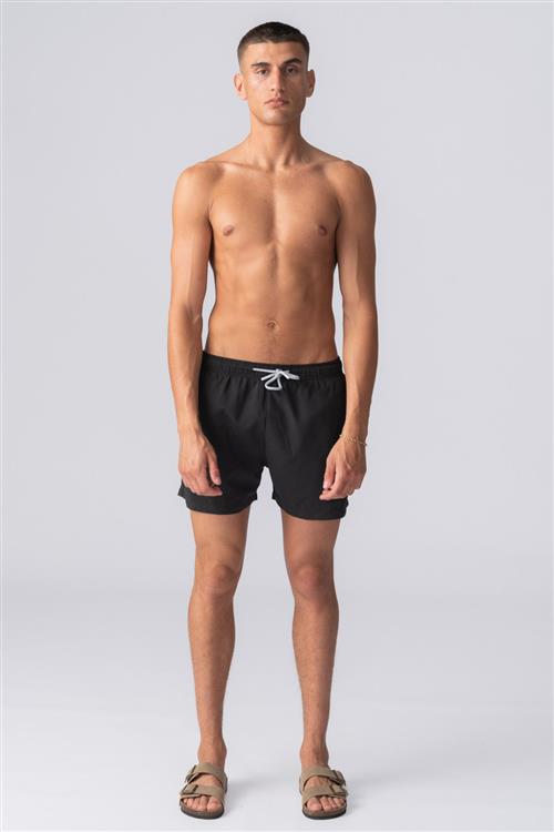 Badeshorts - Sort - S - TeeShoppen