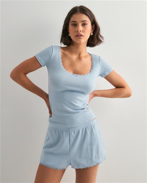 Hunkemöller - Blå - Short Pointelle Lace