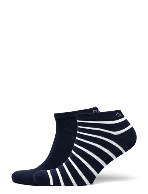 Stripe And Solid Ankle Socks 2-P GANT Navy