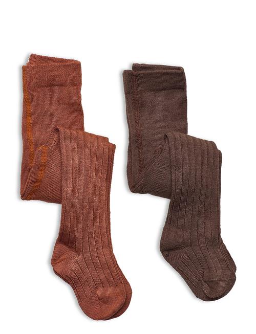 Stocking - Bamboo Rib Minymo Brown