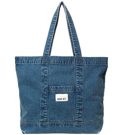 DAY ET Shopper - Washed Denim Bag - Blå