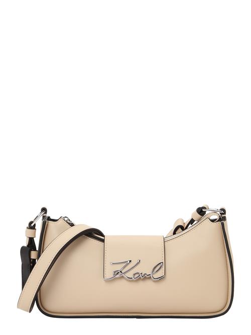 Karl Lagerfeld Skuldertaske  beige / sort / sølv