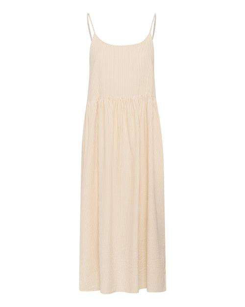 Se SAINT TROPEZ Sommerkjole  lysebeige / hvid ved About You