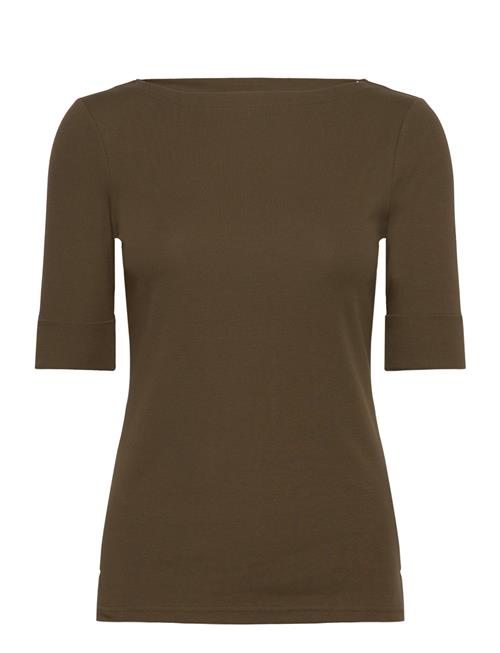 Stretch Cotton Boatneck Tee Lauren Ralph Lauren Green