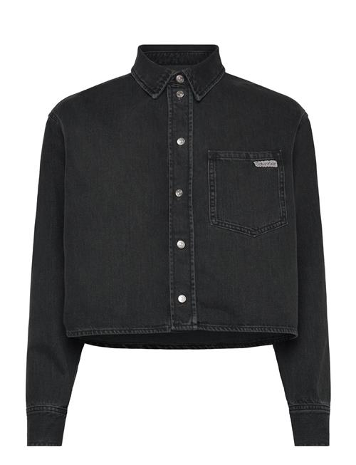 Cropped Dad Denim Shirt Calvin Klein Jeans Black