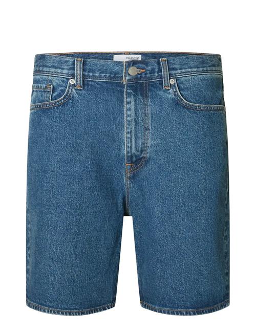 Se Slhreg Alex Mid Blue Denim Shorts Selected Homme Blue ved Booztlet