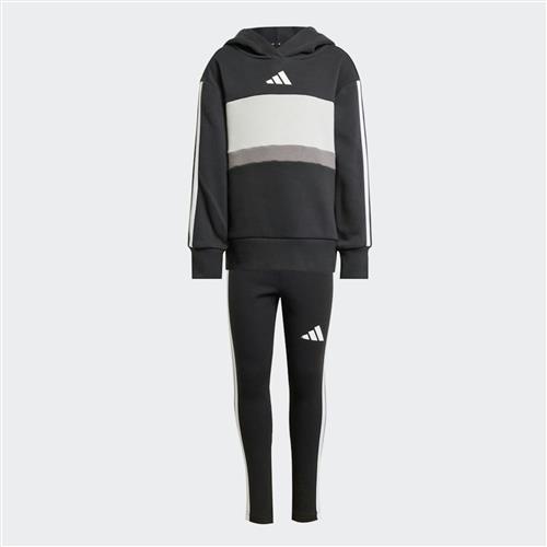 Se ADIDAS SPORTSWEAR Træningsdragt  grå / sort / hvid ved About You