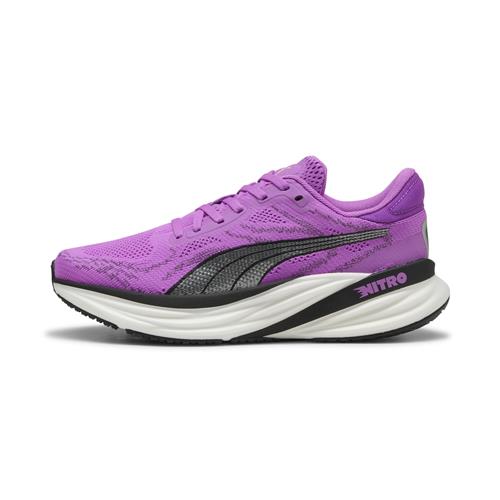 Se PUMA Løbesko 'Magnify Nitro™ 2'  neongul / grå-meleret / lilla / sort ved About You