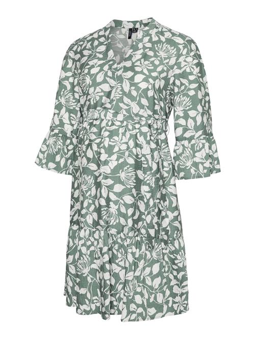 Vero Moda Maternity Kjole 'VERA'  grøn / hvid