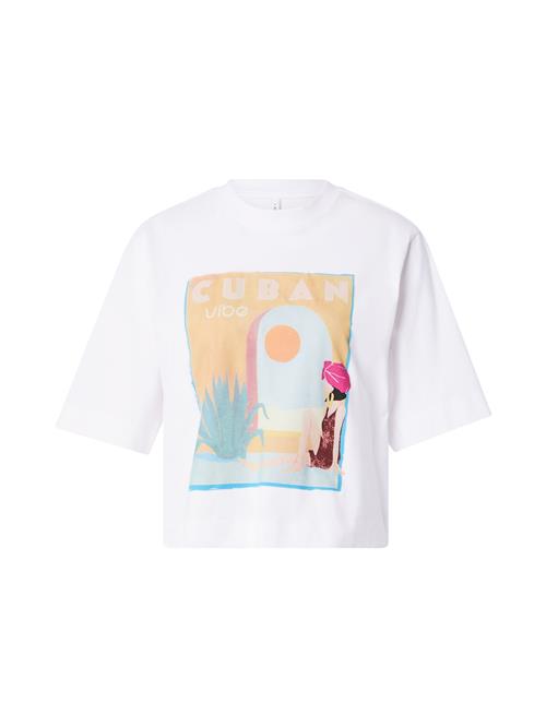 ONLY Shirts 'ONLVEGA'  azur / abrikos / mørk pink / hvid