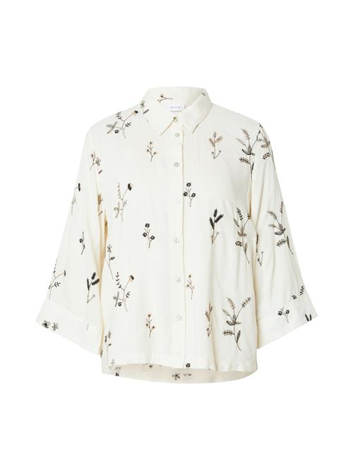 VILA Bluse 'VIWILLIS'  beige / grå / sort