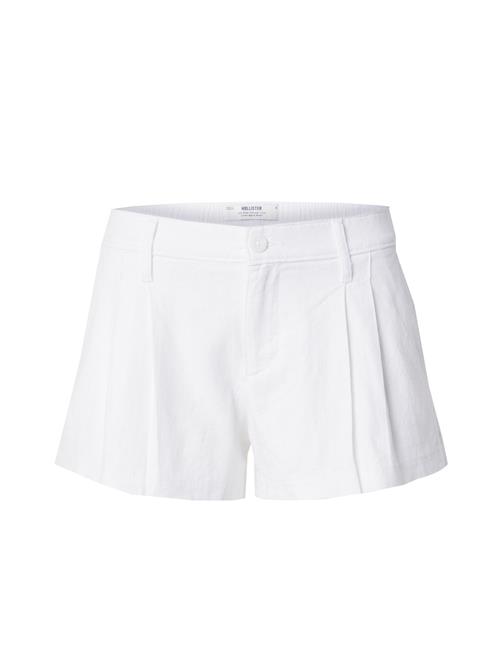 HOLLISTER Bukser med lægfolder 'LIVVY'  hvid