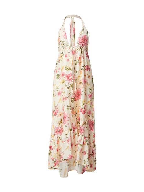 ONLY Sommerkjole 'ONLFLOWER'  oliven / abrikos / lys rød / uldhvid