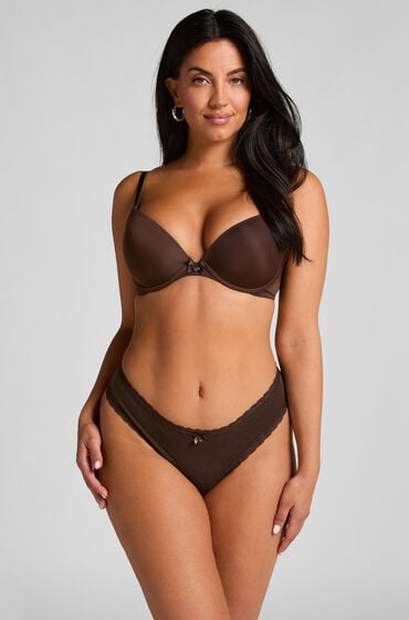Hunkemöller Georgia brasiliansk bomuldstrusse Brun