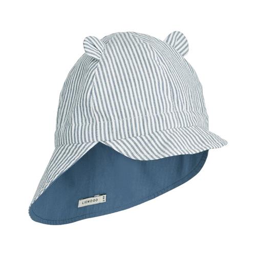 Liewood GOTS Gorm Solhat Stripe Blue Wave Creme De La Creme | Blå | 1-2 years