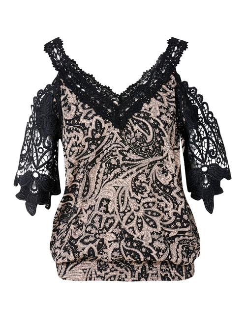 KOROSHI Bluse  rosé / sort