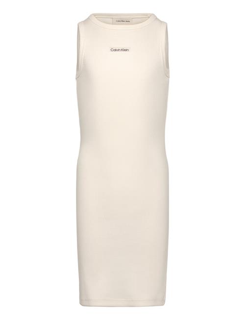 Rib Sleeveless Dress Calvin Klein Cream